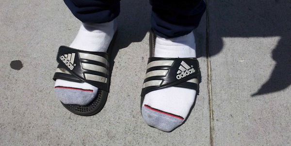 adidas sandals with socks